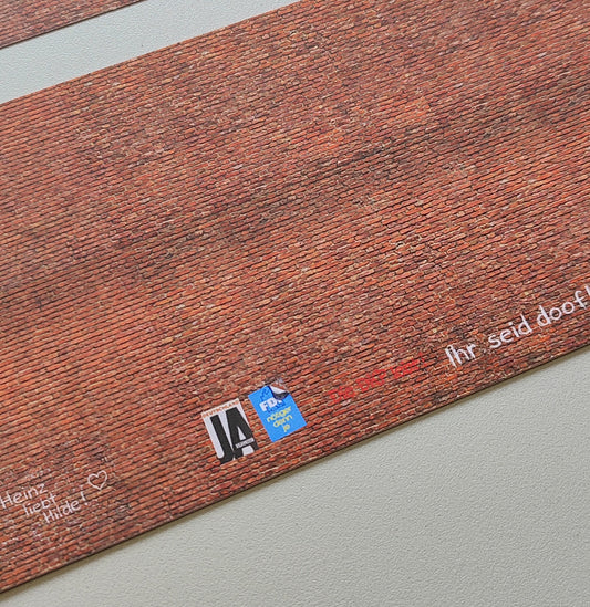 2-piece set of decorative sheets Brick Wall Era 3 Set 1 in H0 gauge