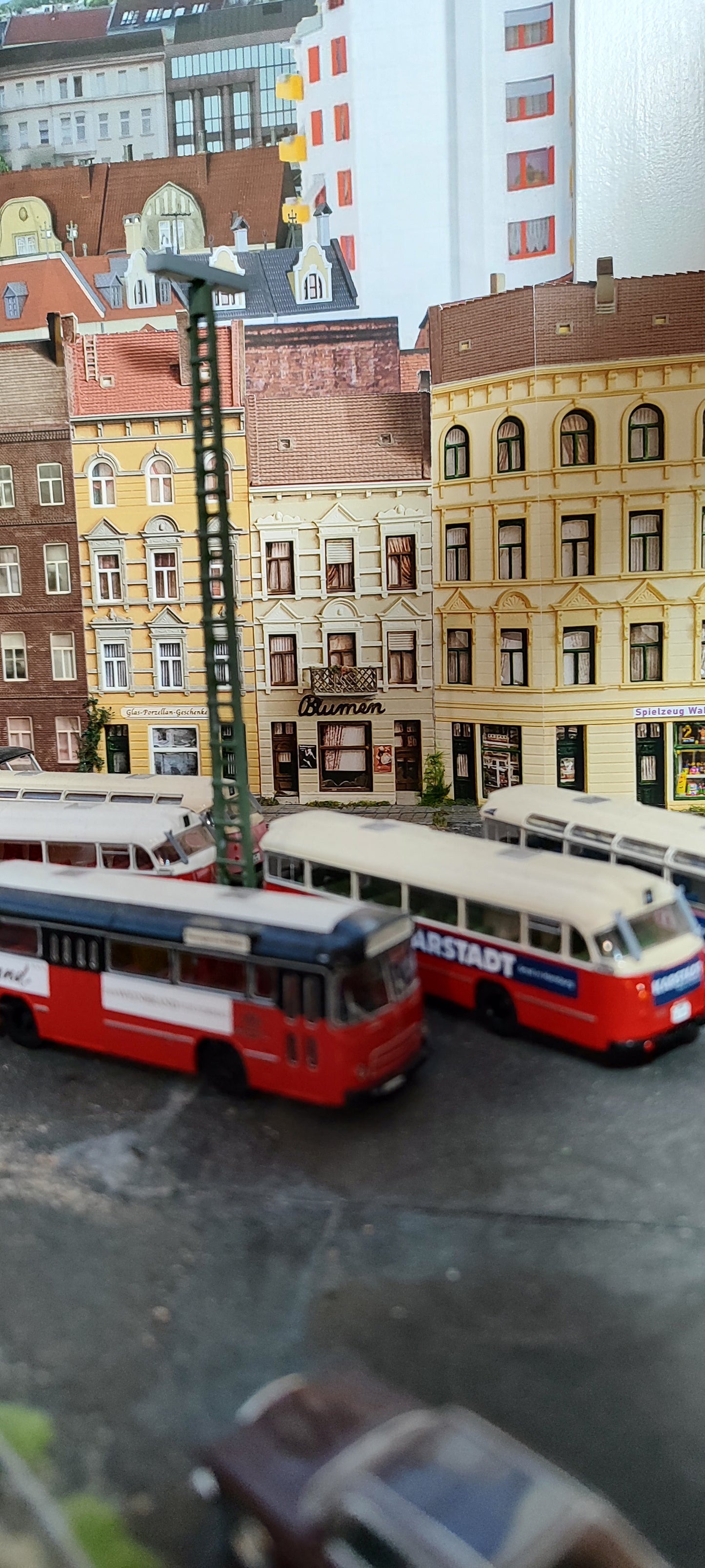 Model railway background old buildings facades module supplementary sheet 1 gauge H0 1 to 87