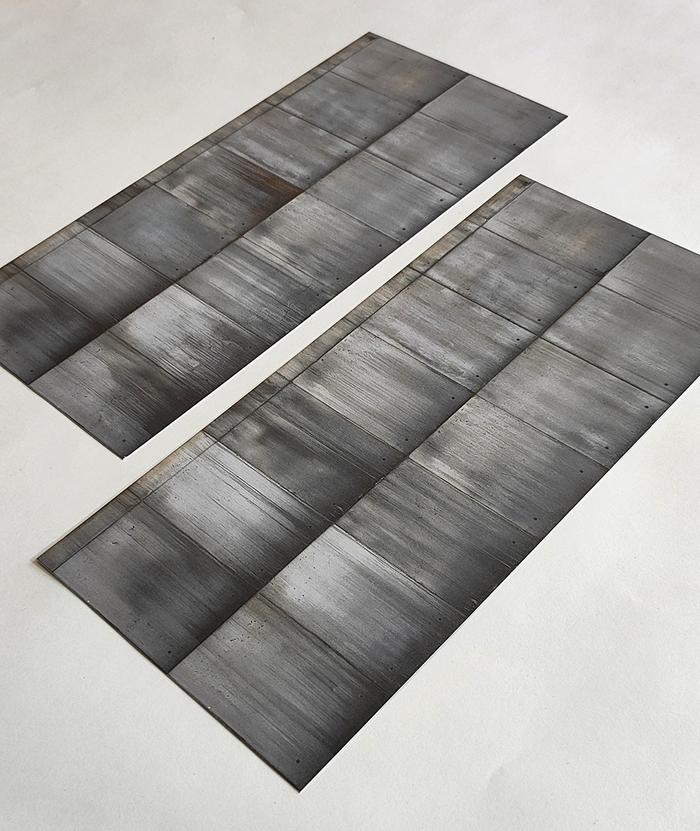 Dekorbögen moderne Betonwand 2er Set Spur H0 13,8cm x 29,7cm | DB00000054