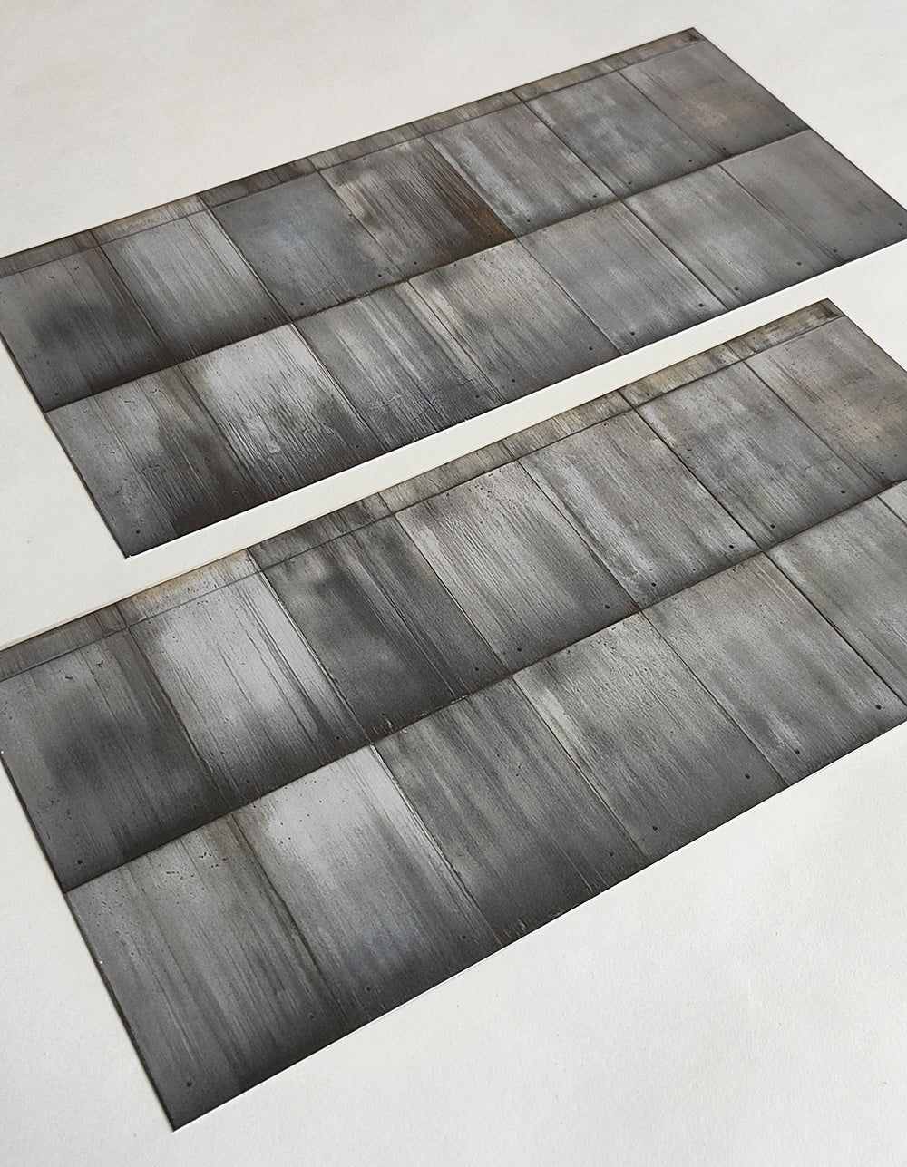 Dekorbögen moderne Betonwand 2er Set Spur H0 13,8cm x 29,7cm | DB00000054