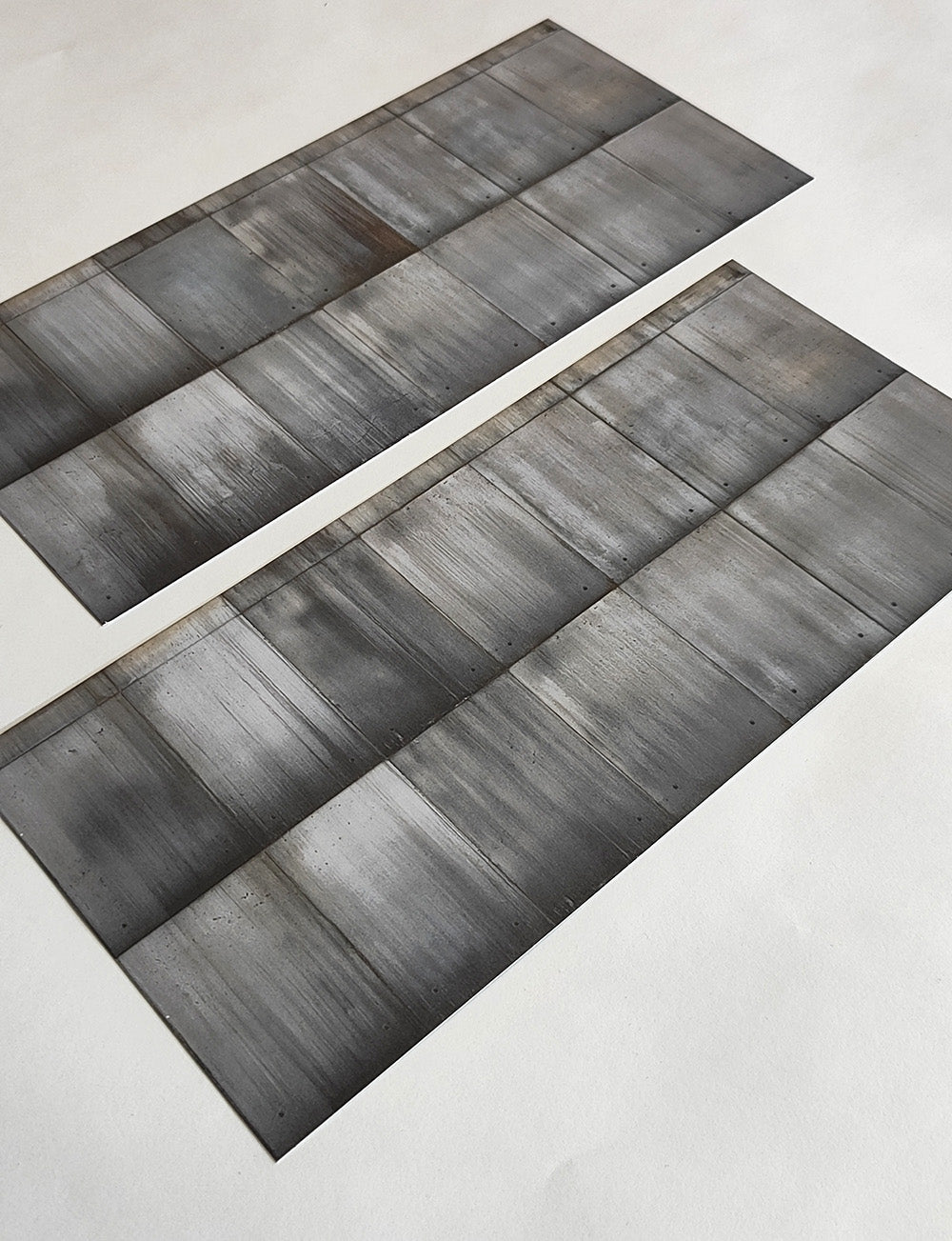 Dekorbögen moderne Betonwand 2er Set Spur H0 13,8cm x 29,7cm | DB00000054