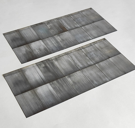 Dekorbögen moderne Betonwand 2er Set Spur H0 13,8cm x 29,7cm | DB00000054