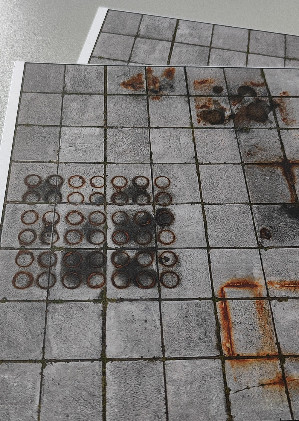 2er Set Dekorbögen Betonplattenboden quadratische Platten Spur H0 | DB00000069