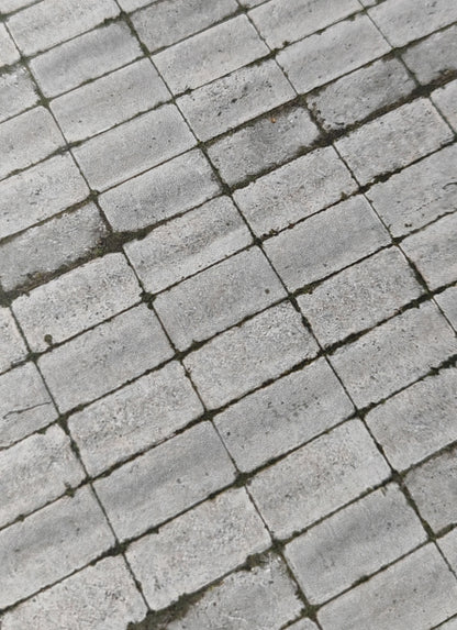 2er Set Dekorbögen Betonplattenweg ehemalige DDR in Spur H0