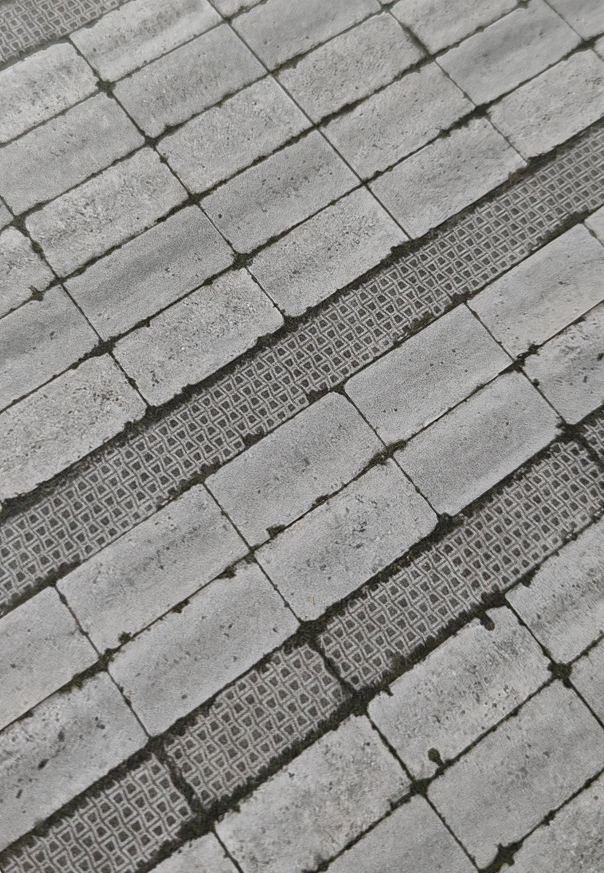 2er Set Dekorbögen Betonplattenweg ehemalige DDR in Spur H0 | DB00000071