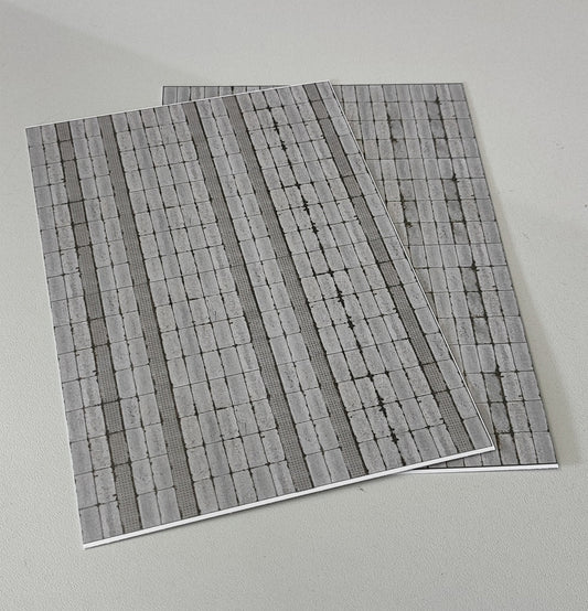 2-Piece Set Decorative Sheets Concrete Slab Path GDR and Agriculture in N Gauge