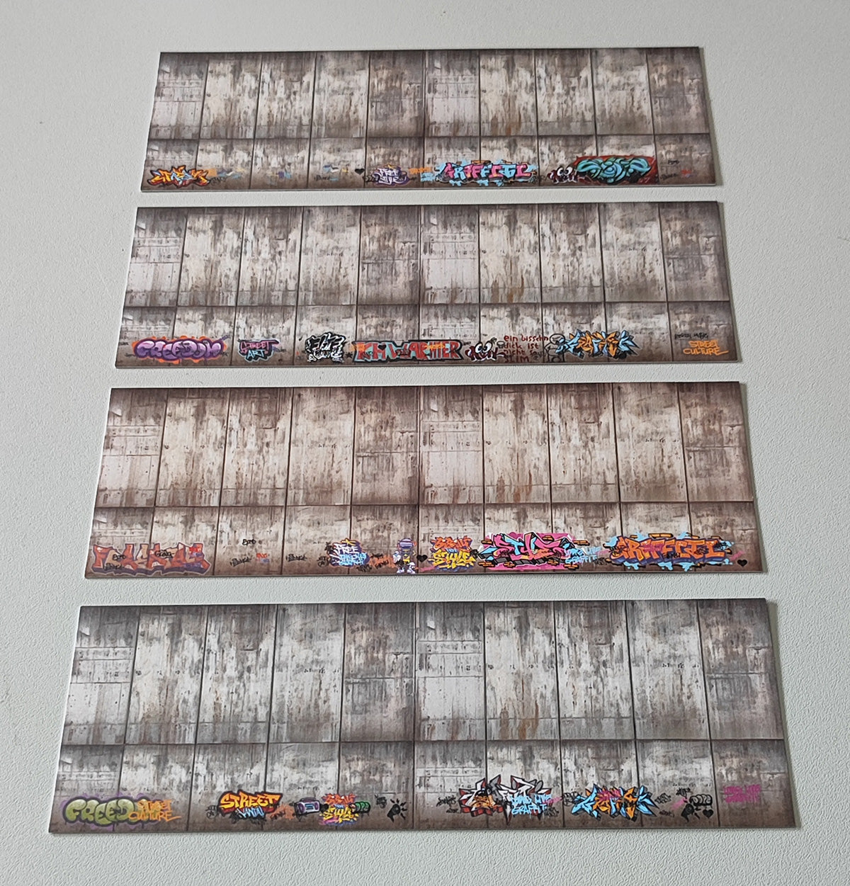 Dekorbögen Betonwand mit und ohne Graffitis Spur N für Rampen und Wände | DB00000123