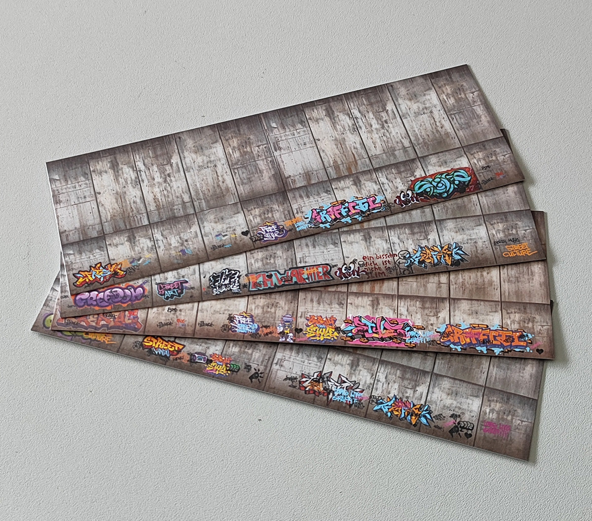 Dekorbögen Betonwand mit und ohne Graffitis Spur N für Rampen und Wände | DB00000123