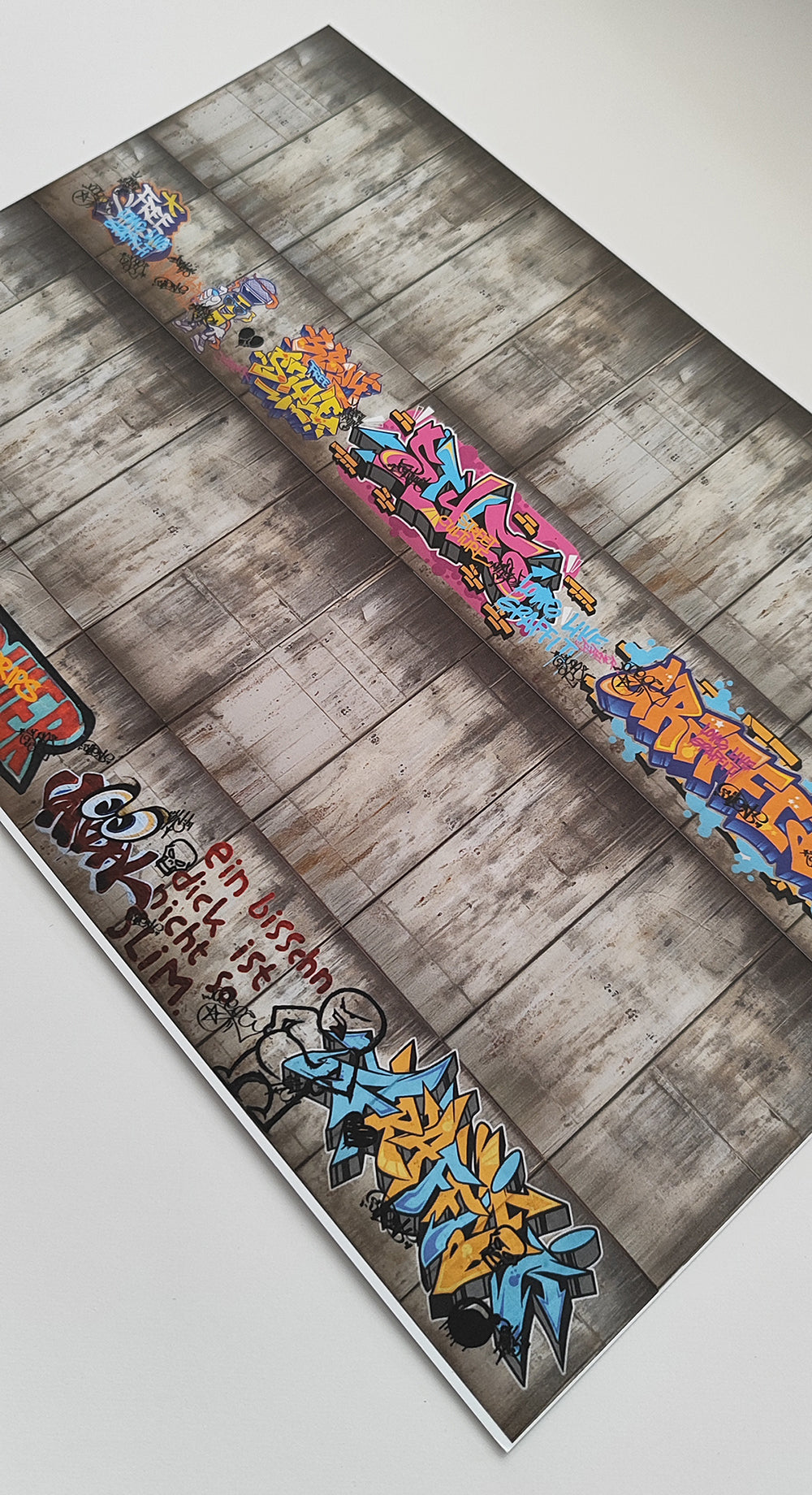 Dekorbögen Betonwand mit Graffitis Spur H0 für Rampen und Wände | DB00000060