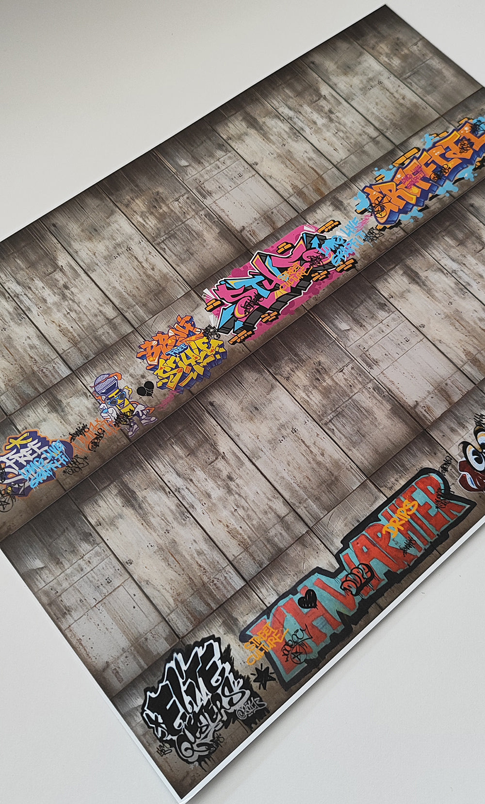 Dekorbögen Betonwand mit Graffitis Spur H0 für Rampen und Wände | DB00000060