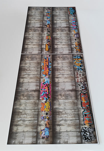 Dekorbögen Betonwand mit Graffitis Spur H0 für Rampen und Wände
