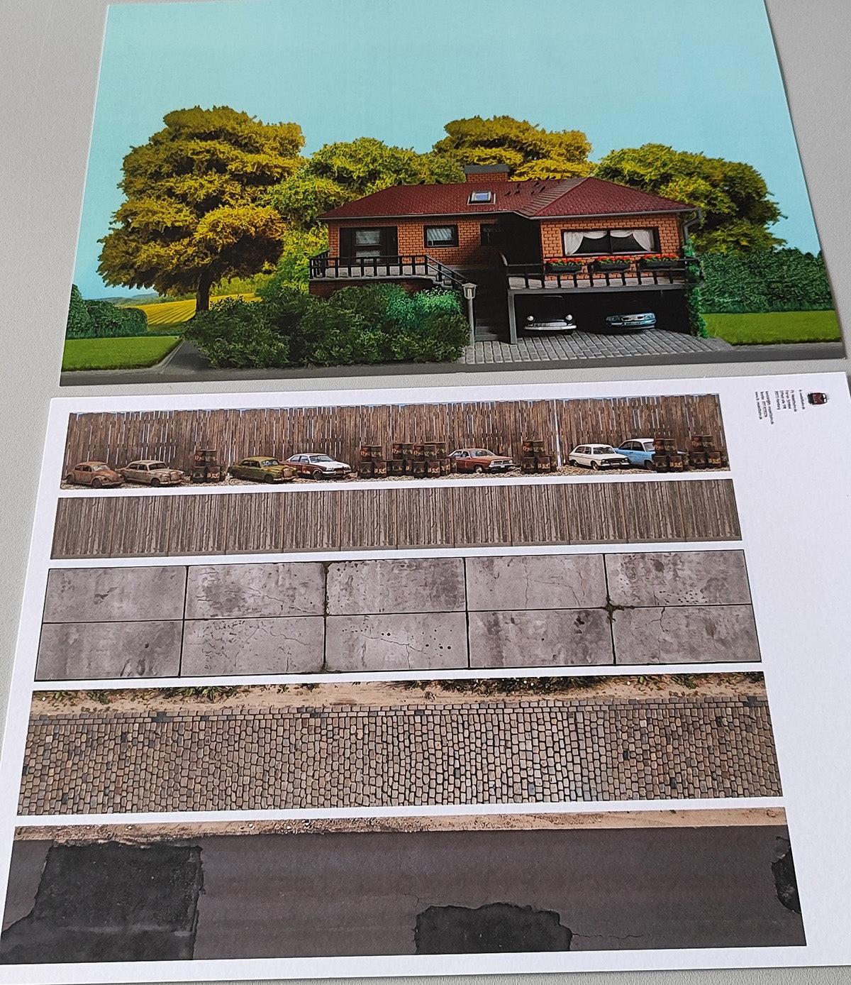 Scenarium Dioramabox inkl. Landschaftszubehör und Hintergründen Spurweite H0