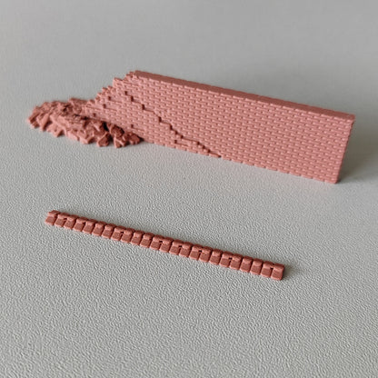 Eingestürzte Ziegelmauer mit Schutthaufen Spur H0