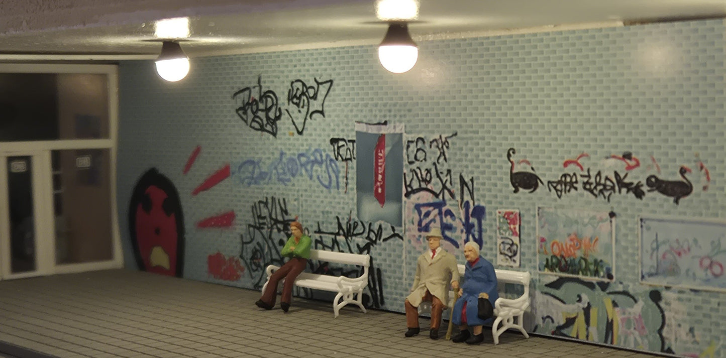 Dekorbögen Fliesenwand Spur H0 für Unterführungen und Bahnhöfe | DB00000095