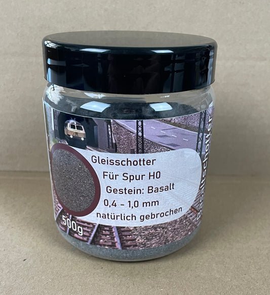 Basalt Gleisschotter 500g Dose – ideal für das Märklin C-Gleis | LZ00000049