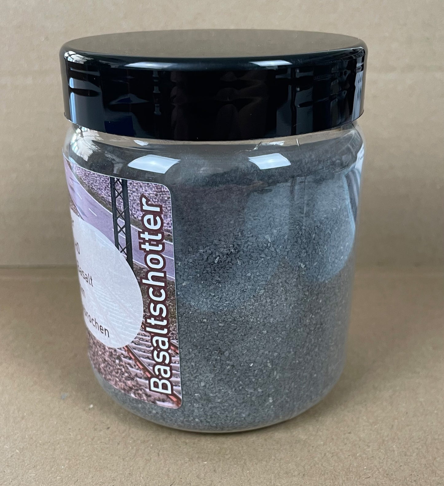 Basalt Gleisschotter 500g Dose – ideal für das Märklin C-Gleis | LZ00000049