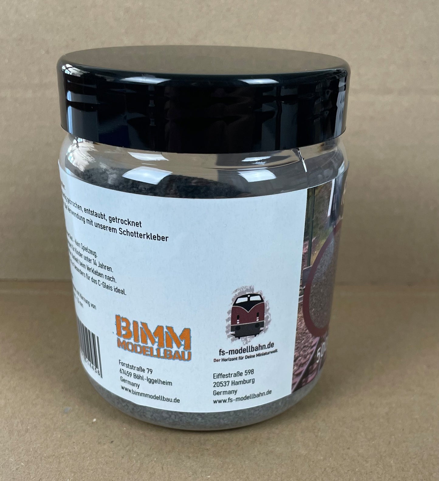 Basalt Gleisschotter 500g Dose – ideal für das Märklin C-Gleis | LZ00000049