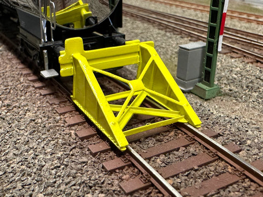Prellbock gelb coloriert 1:87 Fertigmodell Spur H0 | FS-Modellbahn.de