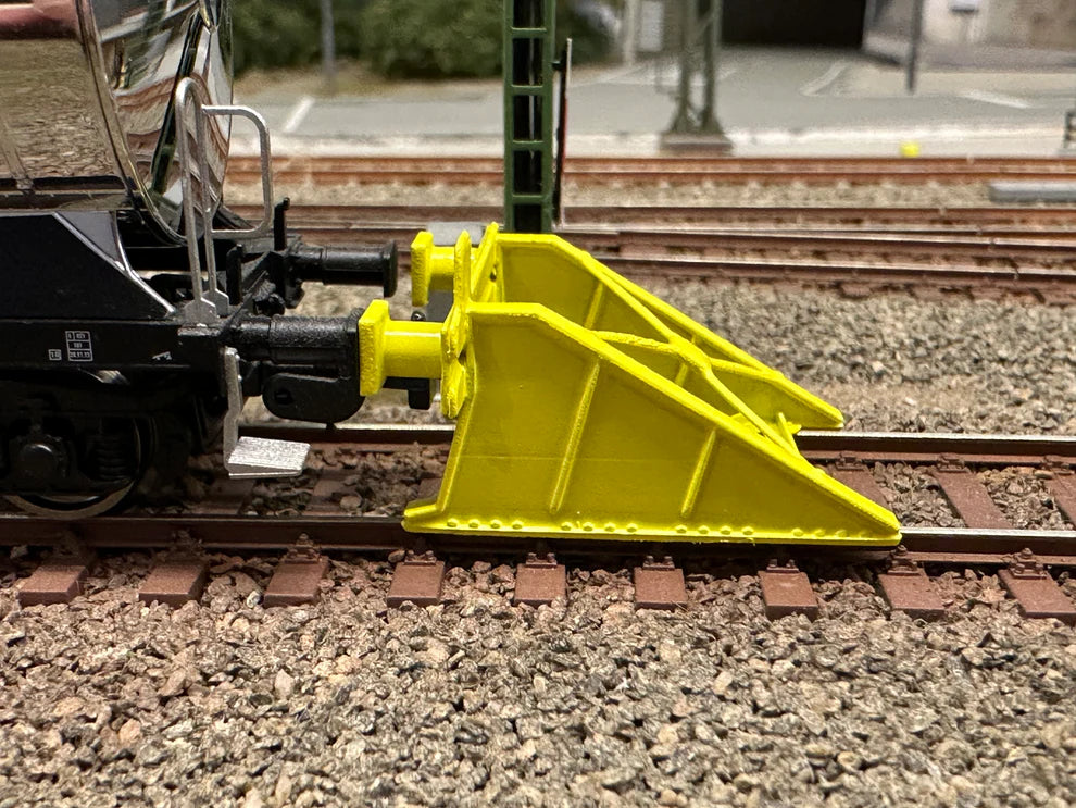 Prellbock gelb coloriert 1:87 Fertigmodell Spur H0 | FS-Modellbahn.de