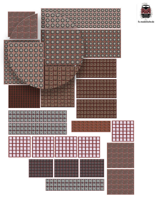 Schachtabdeckungen Kanaldeckel Gullis in 1:160 Spur N selbstklebend | MZ00000043
