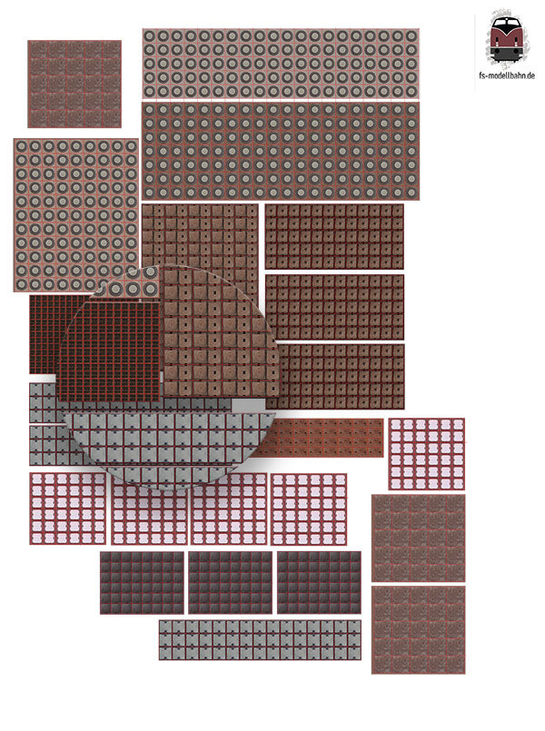 Schachtabdeckungen Kanaldeckel Gullis in 1:160 Spur N selbstklebend | MZ00000043