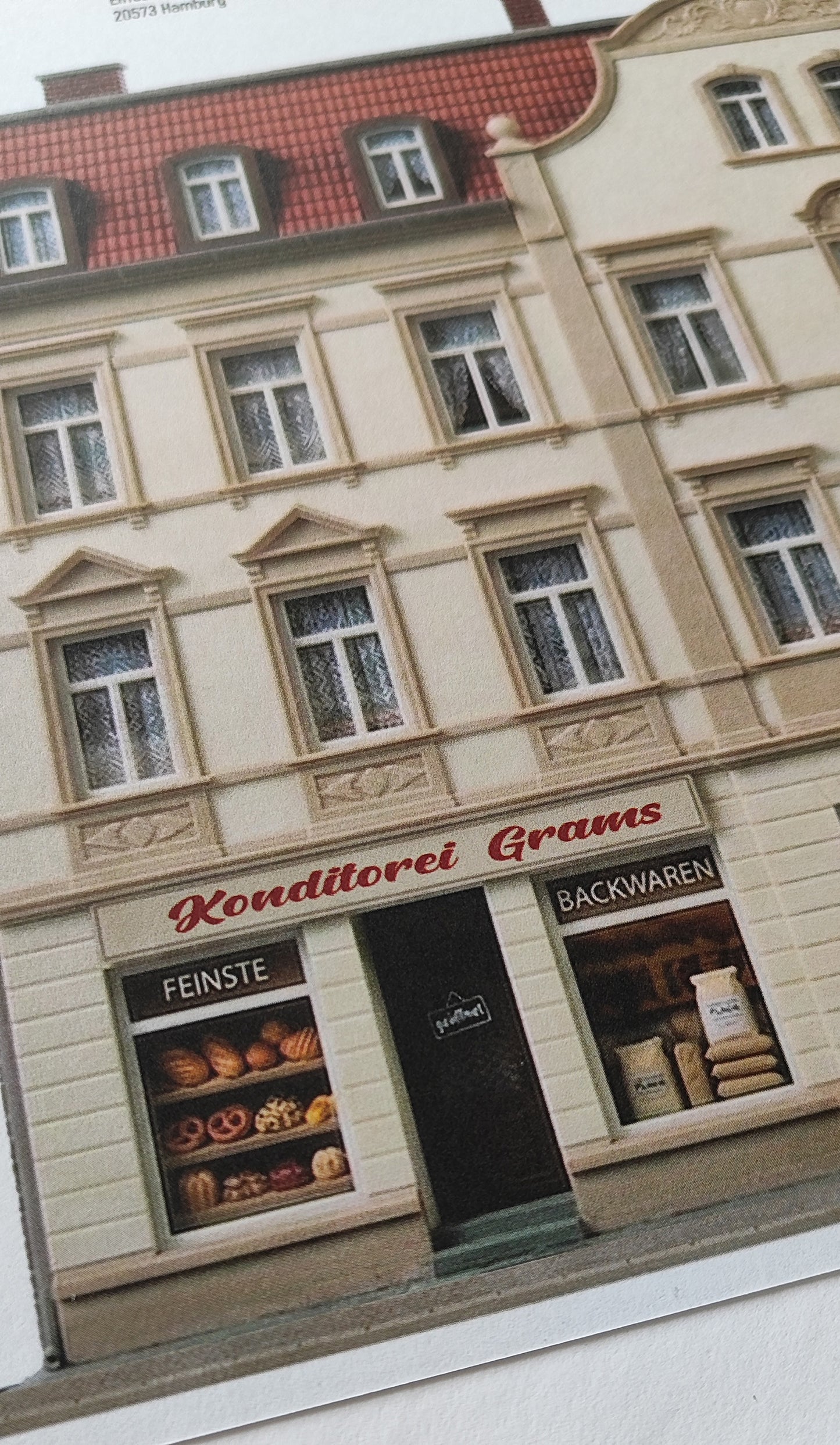 Modellbahnhintergrund 2er Set Gründerzeit Mehrfamlilienhäuser für Stadt Spur H0 1zu87 KM00000082