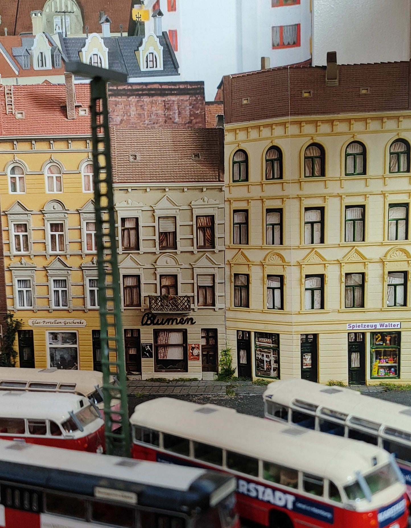 Model railway background old buildings facades module supplementary sheet 1 gauge H0 1 to 87