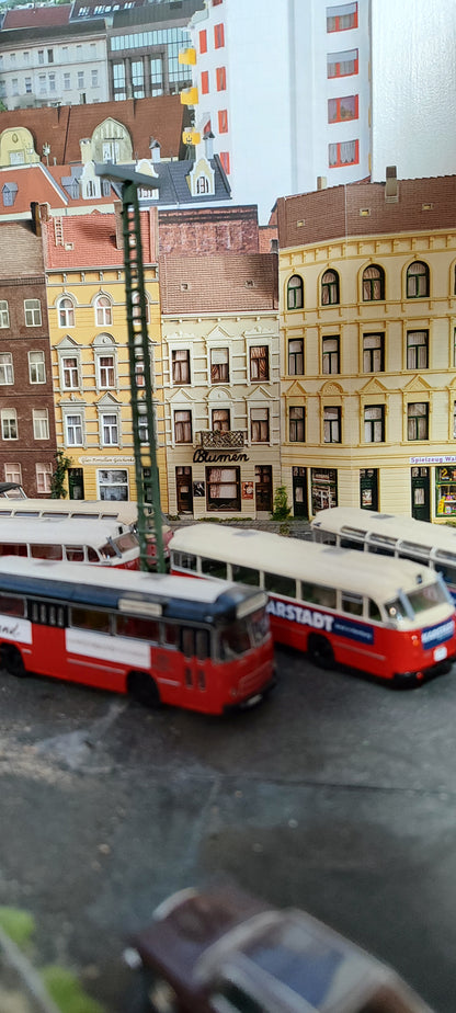 Modellbahnhintergrund Altbauten Fassaden Modul Ergänzungsbogen 1 Spur H0 1zu87