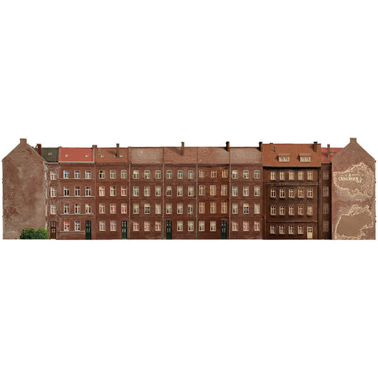 Modellbahnhintergrund Hinterhofgebäude 3er Set Spur H0 1zu87 | KM00000000
