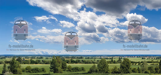 Modellbahnhintergrund Tiefebene 70cm hoch modular endlos kombinierbar Spur H0