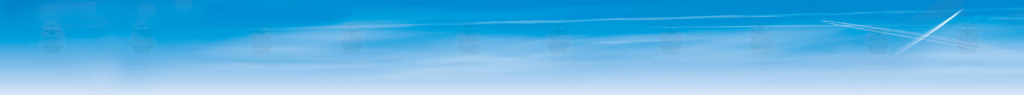 Modellbahnhintergrund blauer Himmel mit Kondensstreifen und Jets sowie Nebel Spur H0