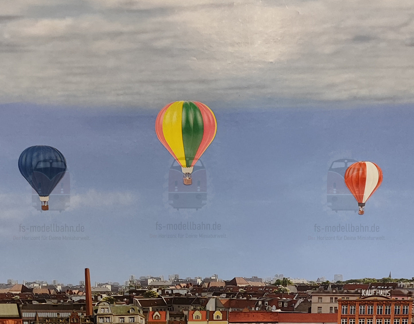Heißluftballons als Ergänzung zu jedem Modellbahnhintergrund Spur H0 1zu87| KM00000101