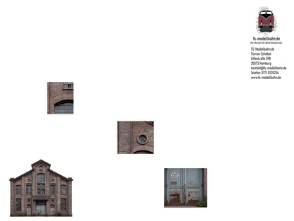 Model Railway Background Vacant Industrial Building H0 Scale 1:87 for Download