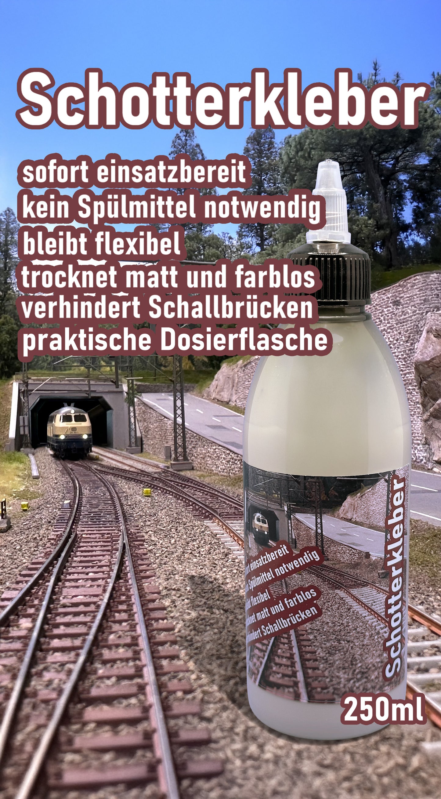 Flexibler Schotterkleber 250ml – ohne Vorarbeiten einfach loslegen | LZ00000051