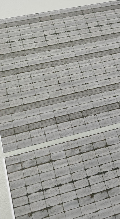 2er Set Dekorbögen Betonplattenweg DDR und Landwirtschaft in Spur N