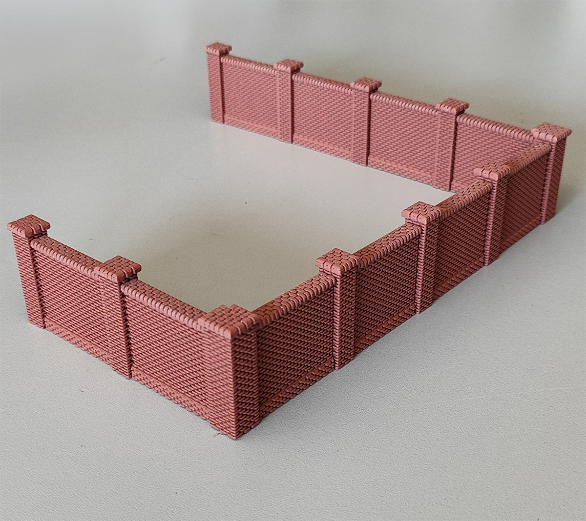Ziegelmauern für Gewerbe oder BW 10 Module + Eckpfeiler Spur H0 | MZ00000126