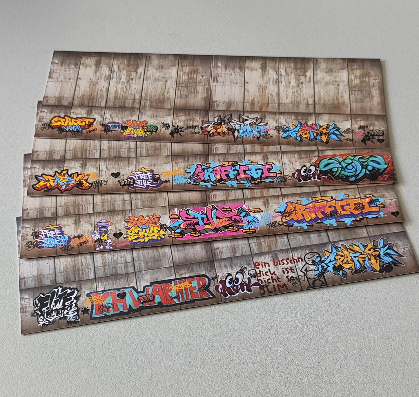 Dekorbögen Betonwand mit und ohne Graffitis Spur TT für Rampen und Wände | DB00000064