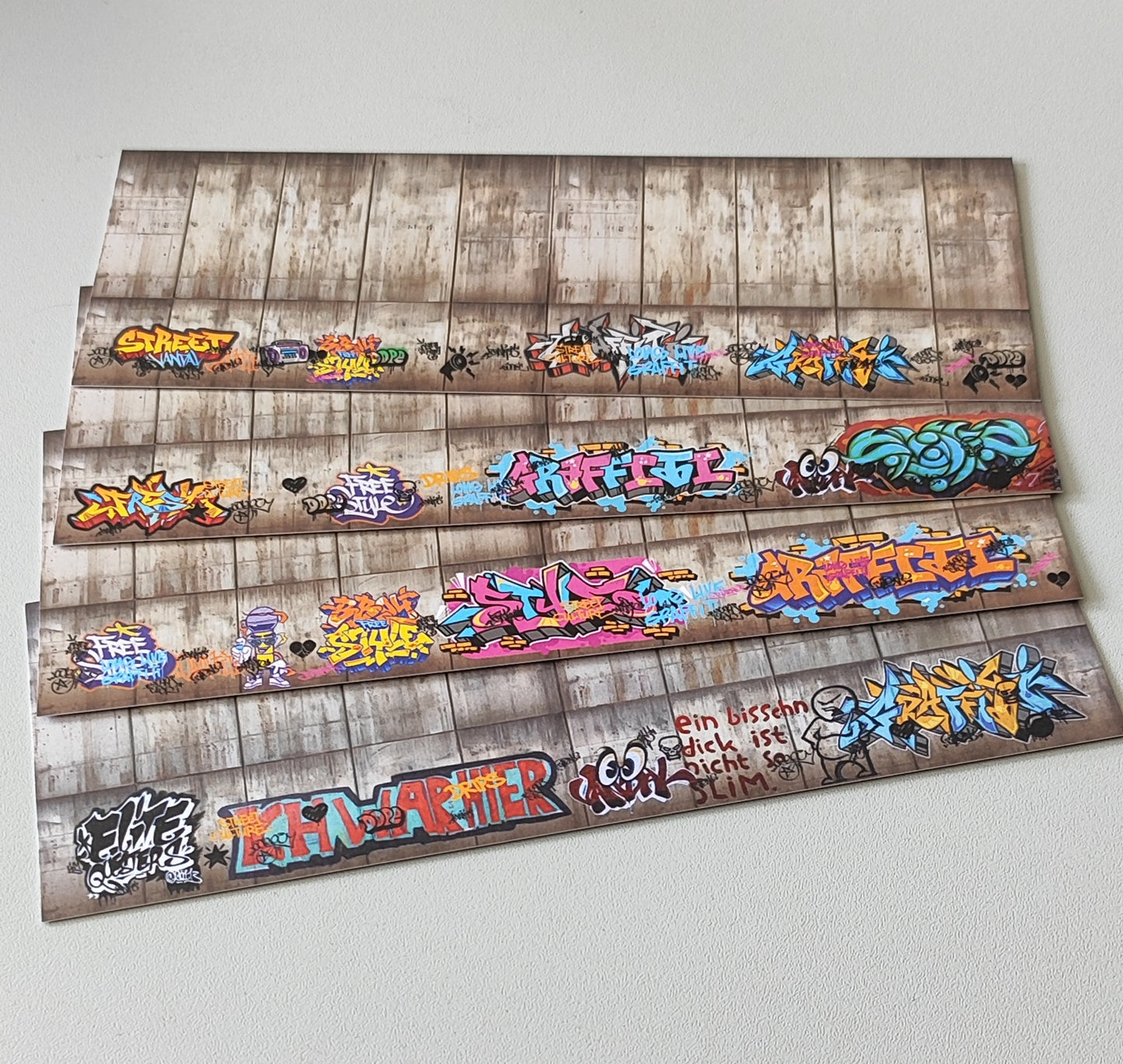 Dekorbögen Betonwand mit und ohne Graffitis Spur TT für Rampen und Wände | DB00000064